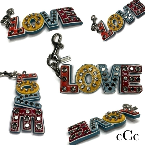 Coach LOVE Letters Vintage Rare Keychain Fob EUC - Picture 1 of 2